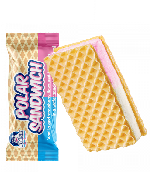 Polar Sandwich Ice Cream Lollies (Per Box) - Vanilla & Strawberry