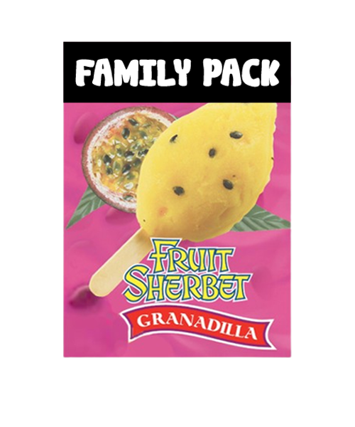 Fruit Sherbet Granadilla Ice Cream Lollies (Family Pack)