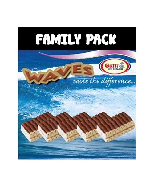 Waves Ice Cream Dessert (Family Pack) - Vanilla & Chocolate